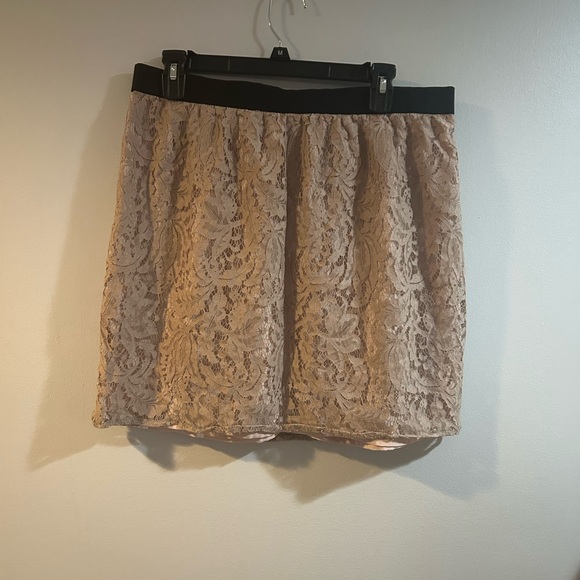 Ann Taylor loft size 12 skirt with lace overlay - Picture 2 of 9